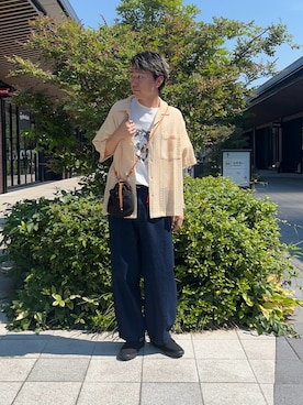 「アイテム（ショルダーバッグ）」を使った、mitsuhirotodaさん（骨格ウェーブ・メンズ・175cm）の夏コーディネート