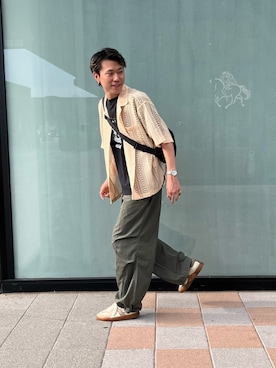 「CPCM（シーピーシーエム）のアイテム（パンツ）」を使った、mitsuhirotodaさん（メンズ・175cm）の夏コーディネート