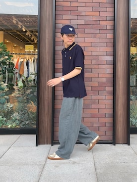 「アイテム（ポロシャツ）」を使った、mitsuhirotodaさん（メンズ・175cm）の夏コーディネート
