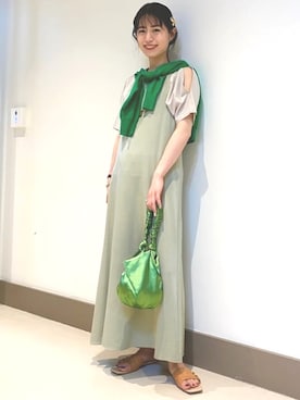 「summer」｜「アイテム（トートバッグ）」を使った、Azusaさん（レディース・162cm）の夏コーディネート
