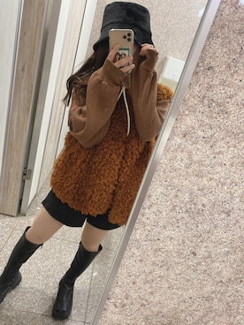 「RETRO GIRL（レトロガール）のアイテム（ジャケット/アウター）」を使った、ri106さん（レディース・150cm）の秋コーディネート