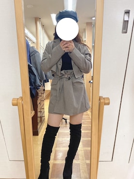 「NICE CLAUP（ナイスクラップ）のアイテム（ジャケット/アウター）」を使った、ri106さん（レディース・150cm）の秋コーディネート