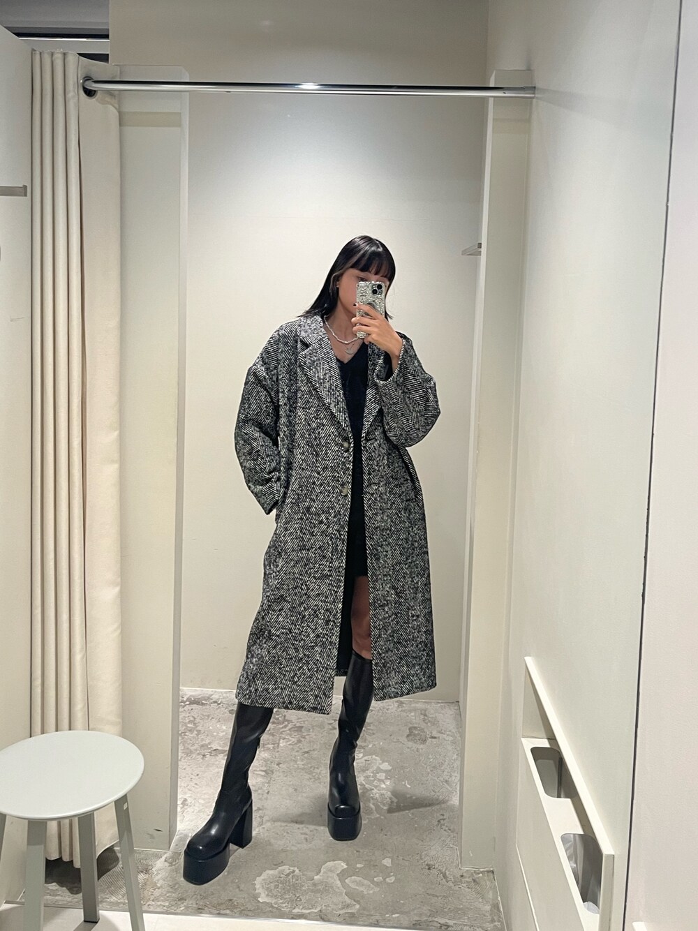 EMODA即完売色♡モッサマキシングロングコート