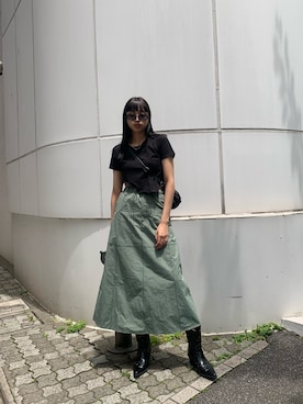 「カジュアルスカート」｜パニラガオパオリン (ELENDEEK)さん（レディース・167cm）の夏コーディネート