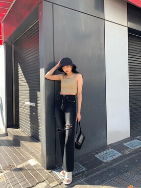 「EMODA（エモダ）のアイテム（その他トップス）」を使った、パニラガオパオリン (ELENDEEK)さん（レディース・167cm）の春コーディネート