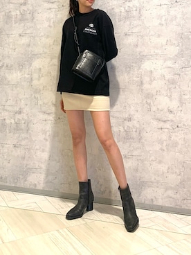 「EMODA（エモダ）のアイテム（イヤリング）」を使った、パニラガオパオリン (ELENDEEK)さん（レディース・167cm）の春コーディネート