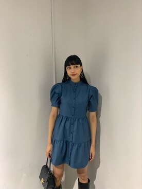 「EMODA（エモダ）のトラックソールロングブーツ（ブーツ）」を使った、パニラガオパオリン (ELENDEEK)さん（レディース・167cm）の夏コーディネート