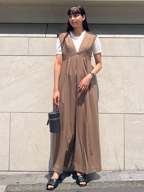 FUJIKO×ELENDEEK】バイカラーコンビネゾン（つなぎ