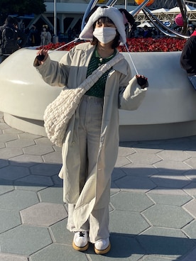 「mystic（ミスティック）のセンターステッチフレアデニム（デニムパンツ）」を使った、miさん（レディース・155cm）の冬コーディネート