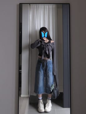 「CONVERSE ALL STAR（コンバースオールスター）のアイテム」を使った、nunさん（レディース・163cm）の夏コーディネート