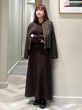 「アイテム（ドレス）」を使った、tsukaさん（レディース・155cm）の冬コーディネート