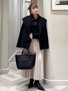 「アイテム（ステンカラーコート）」を使った、tsukaさん（レディース・155cm）の秋コーディネート