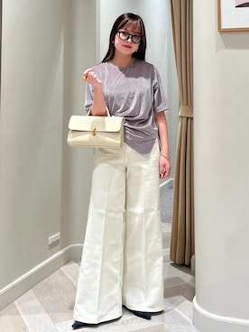 「ハイウエスト」｜「アイテム（Tシャツ/カットソー）」を使った、tsukaさん（レディース・155cm）の夏コーディネート