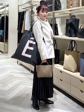 「アイテム（ステンカラーコート）」を使った、tsukaさん（レディース・155cm・20代）の秋コーディネート