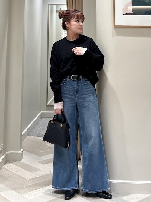 ROPE'（ロペ） ベルト シグネットバックルレザーワイドベルト