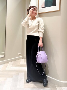 「タイトスカートコーデ」｜「アイテム（ハンドバッグ）」を使った、tsukaさん（レディース・155cm）の秋コーディネート