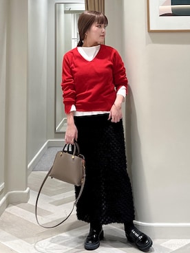 「ROPE'（ロペ）のアイテム（スカート）」を使った、tsukaさん（レディース・155cm）の秋コーディネート