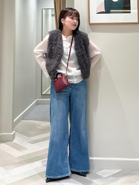 「アイテム（ベスト）」を使った、tsukaさん（レディース・155cm・20代）の夏コーディネート
