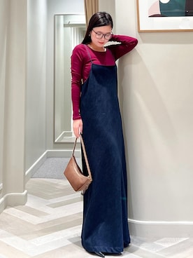 「クルーネック」｜「アイテム（ワンピース）」を使った、tsukaさん（レディース・155cm）の夏コーディネート
