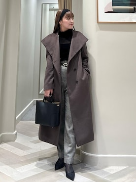 「アイテム（ステンカラーコート）」を使った、tsukaさん（レディース・155cm・20代）の秋コーディネート