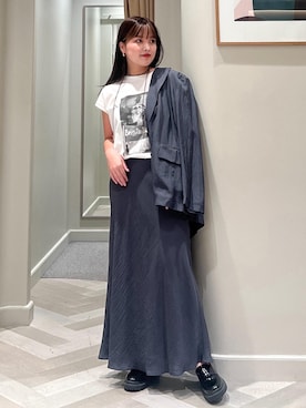 「アイテム（テーラードジャケット）」を使った、tsukaさん（レディース・155cm）の秋コーディネート