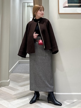 「ROPE'（ロペ）のアイテム（ブルゾン）」を使った、tsukaさん（レディース・155cm）の秋コーディネート