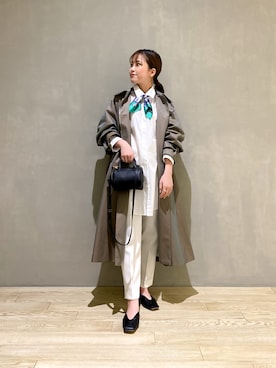 「ROPE'（ロペ）のツイルドロストテーパード（その他パンツ）」を使った、tsukaさん（レディース・155cm）の冬コーディネート