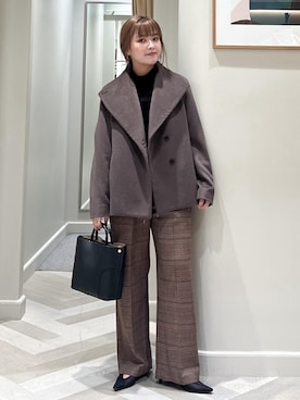 「アイテム（ステンカラーコート）」を使った、tsukaさん（レディース・155cm・20代）の秋コーディネート