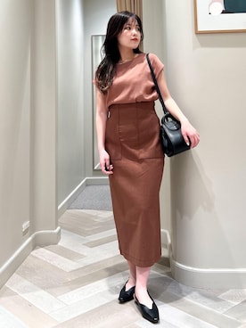 「タイトスカートコーデ」｜「アイテム（パンプス）」を使った、tsukaさん（レディース・155cm）の春コーディネート