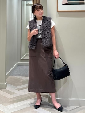 「アイテム（ベスト）」を使った、tsukaさん（レディース・155cm・20代）の夏コーディネート