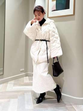 「タイトスカートコーデ」｜「アイテム（ジャケット/アウター）」を使った、tsukaさん（レディース・155cm）の秋コーディネート