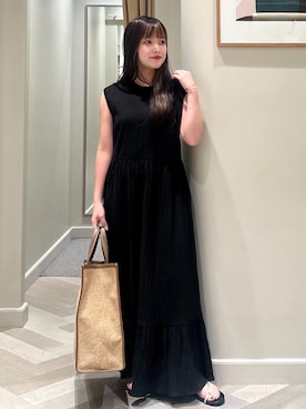 「フェミニンコーデ」｜「アイテム（ワンピース/ドレス）」を使った、tsukaさん（レディース・155cm）の夏コーディネート