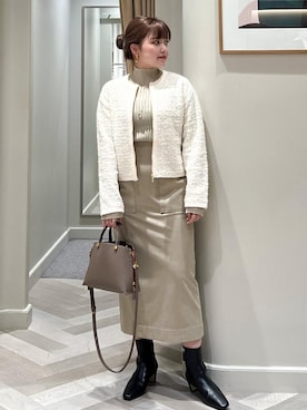 「ROPE'（ロペ）のアイテム（スカート）」を使った、tsukaさん（レディース・155cm）の秋コーディネート