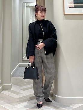 「ROPE'（ロペ）のアイテム（ブルゾン）」を使った、tsukaさん（レディース・155cm）の秋コーディネート