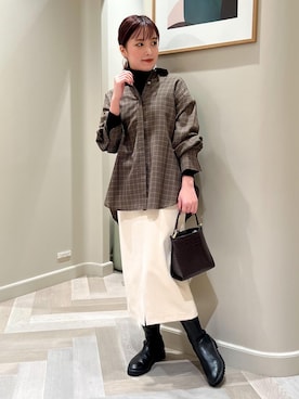 「スウェードスカート」｜tsukaさん（レディース・155cm）の秋コーディネート