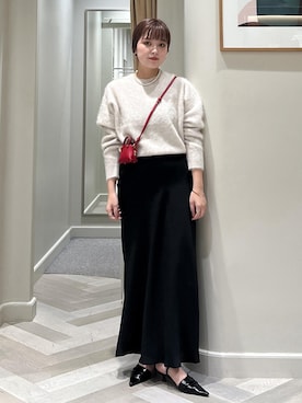 「クルーネックニット」｜tsukaさん（レディース・155cm）の秋コーディネート