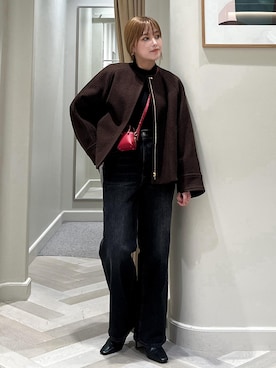 「ストレートデニム」｜tsukaさん（レディース・155cm）の秋コーディネート