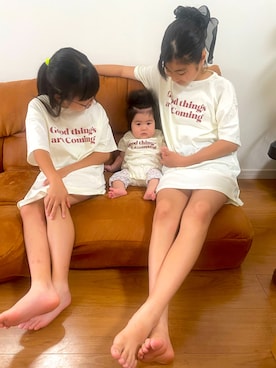 「アイテム（ロンパース）」を使った、endocampさん（キッズ）の春コーディネート