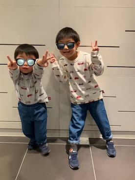 「アイテム（トップス）」を使った、chiyori421さん（キッズ・110cm）の冬コーディネート