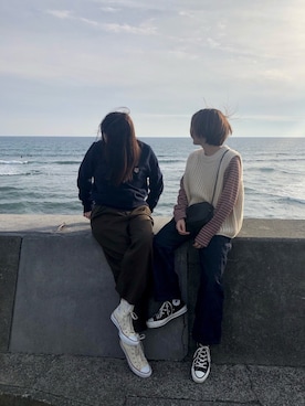 「IENA（イエナ）のアイテム（スラックス）」を使った、chiaki26hさん（レディース・162cm）の秋コーディネート