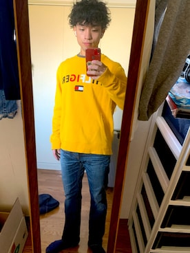 「TOMMY HILFIGER（トミーヒルフィガー）のアイテム（スウェット）」を使った、m3さん（メンズ・175cm）の秋コーディネート