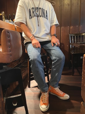 「Gary Reeves（ゲイリーリーブス）のアイテム（アクセサリー）」を使った、▽▲▽▲≡YJ≡ ▲▽▲▽さん（メンズ・183cm）の夏コーディネート