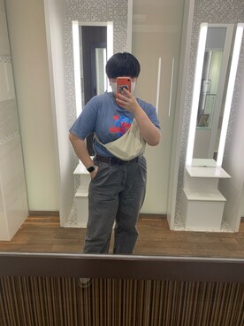 「GU（ジーユー）のアイテム（パンツ、グレー系）」を使った、nontaさん（レディース・158cm）の夏コーディネート