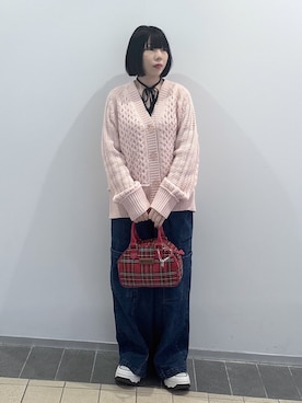 「アイテム（キーホルダー）」を使った、MOMOさん（レディース・150cm）の秋コーディネート