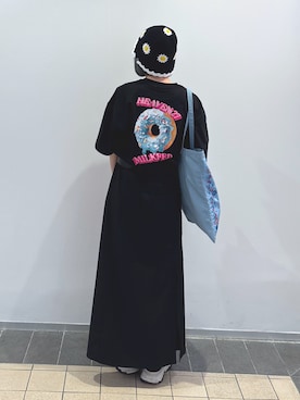 「アイテム（バッグ、ブルー系）」を使った、MOMOさん（レディース・150cm）の秋コーディネート