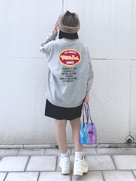 「いいね&フォロー よろしくお願いします☺︎」｜「アイテム（スウェット）」を使った、MOMOさん（レディース・150cm）の冬コーディネート