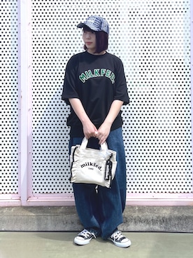 「フリルトート」｜MOMOさん（レディース・150cm）の秋コーディネート