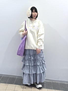 「アイテム（イヤーマフ）」を使った、MOMOさん（レディース・150cm）の秋コーディネート