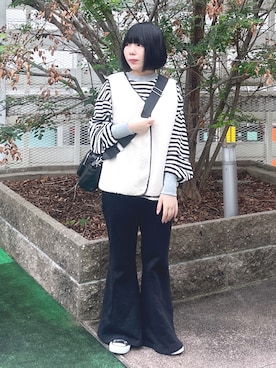 「MILKFED.」｜「アイテム（スウェットパンツ）」を使った、MOMOさん（レディース・150cm）の秋コーディネート