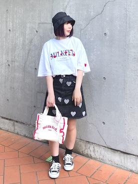 「フリルトート」｜MOMOさん（レディース・150cm）の夏コーディネート